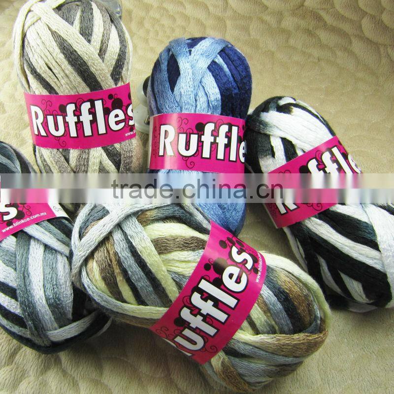 silk tape / ribbon fancy yarn for knitting