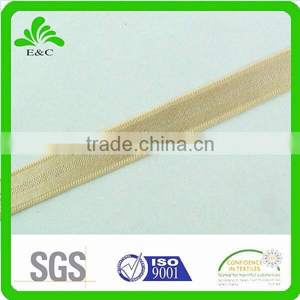Top quality woven nylon shoulder tape satin surface lingerie elastic band
