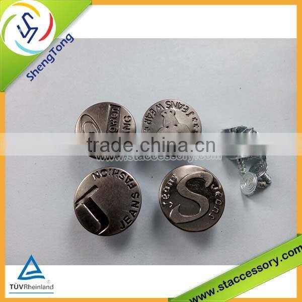 Hot sale wholesale metal jeans button