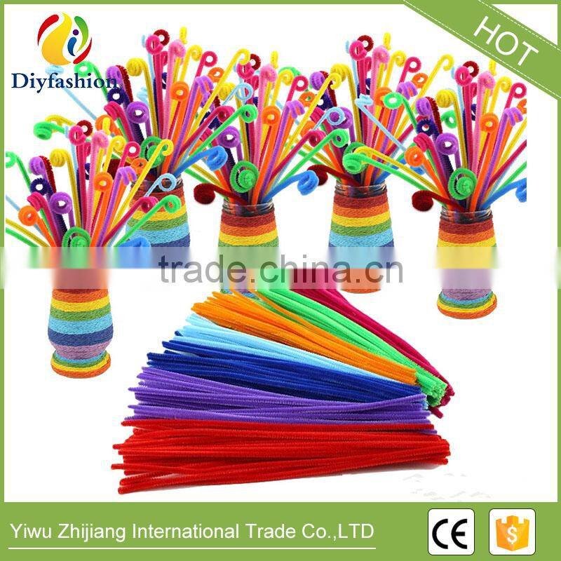 Hot selling double color Chenille stem cure- Pipe Cleaners DIY Handicraft Creative Toys for kids