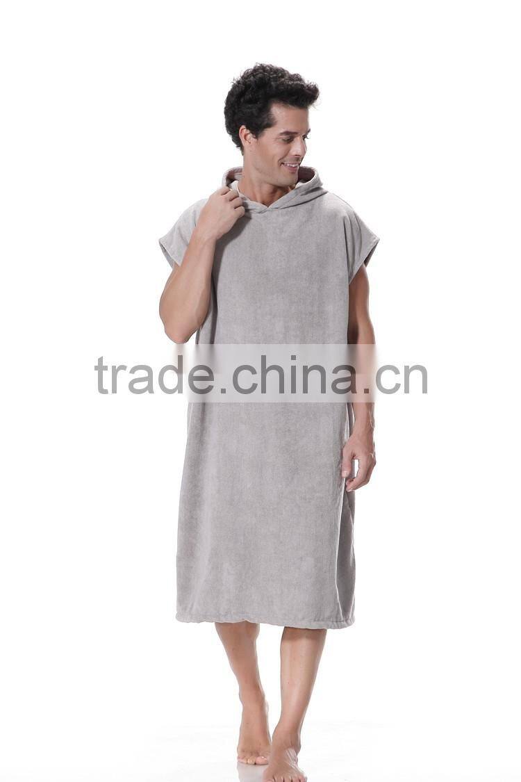 Blanket poncho grey poncho microfibre
