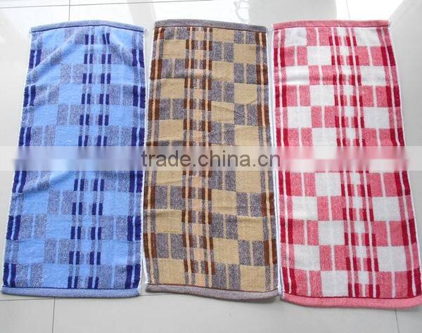custom made dyed yarn terry 100 polyester towel 33cm*75cm stock lot
