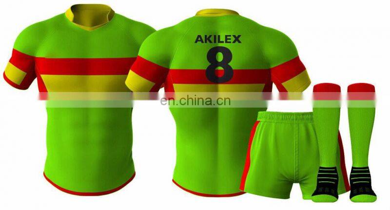 2016 custom design sublimation rugby jersey with socks