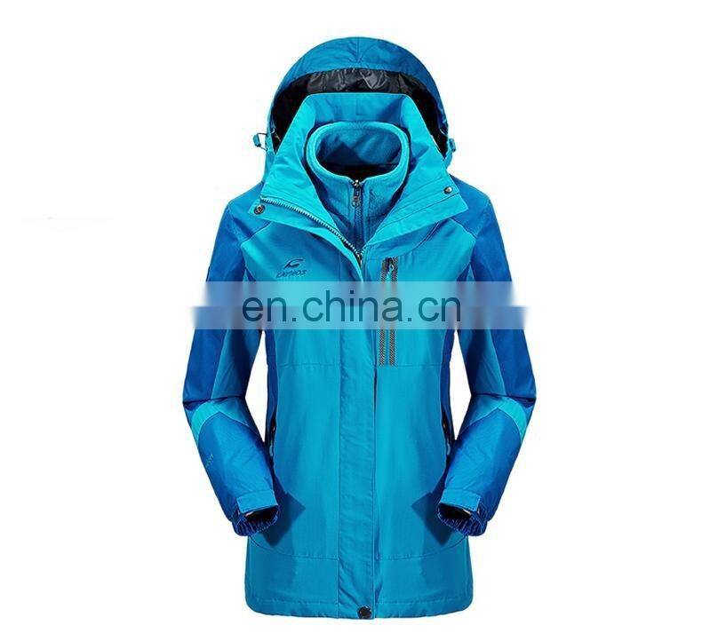 Winter outdoor jacket waterproof breathable jacket with detachable lining