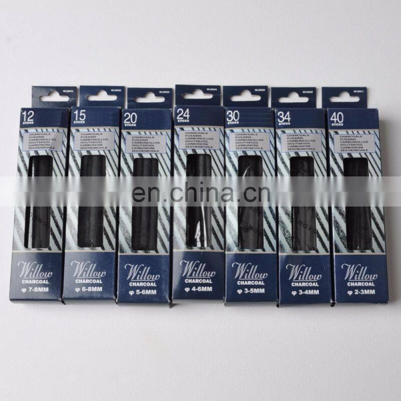Dia. 3~4mm Length 120mm Sketch Pencil Charcoal Round Willow Charcoal Stick