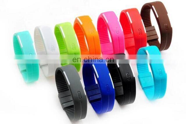 Wholesale Mix 10colors LED touch screen bracelet couple tables silicone mini electronic watch new fashion Men Women WATCH