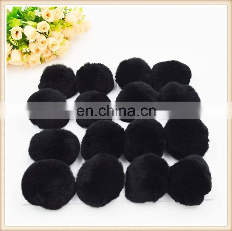 Hot selling in europe genuine rabbit real fur pom pom