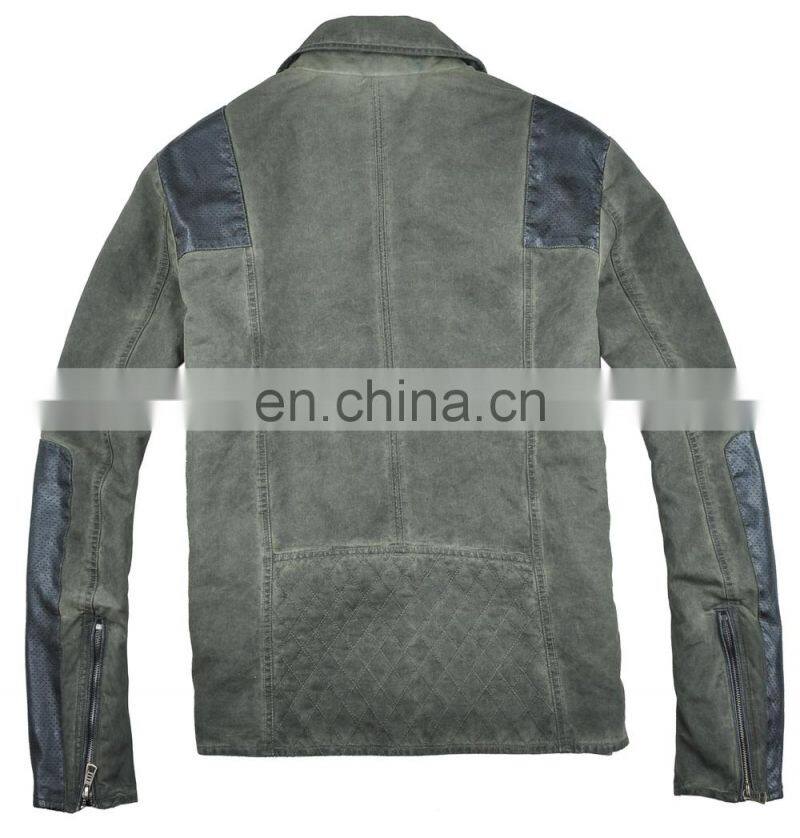 2015 Latest Fashion Men Motorbike Leather Jacket