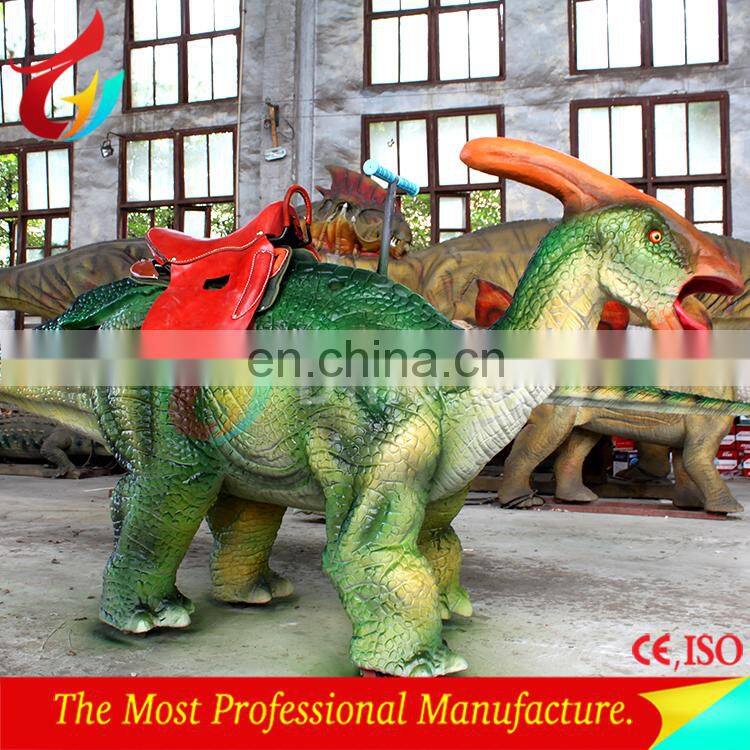 Life size adult walking dinosaur ride