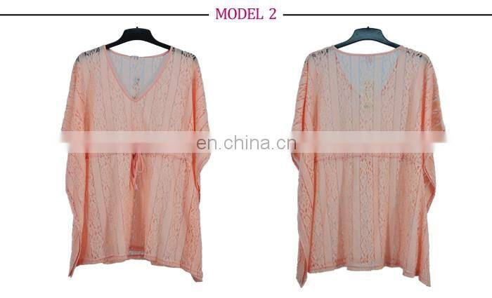 Jacquard Lace Woman Summer Crochet Kaftan Poncho Beach wear