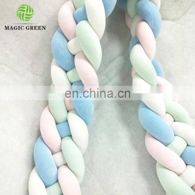 100% polyester tube hollowfiber filled machine washable super soft giant chunky minky hand knit 3D knot cushion pillow baby crib