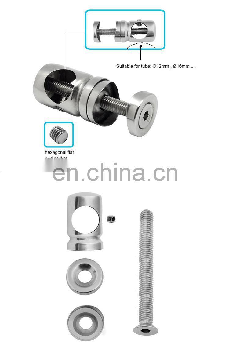 Stainless Steel Stair Railing Flexible Connectors Male to Female Single Screw Connector