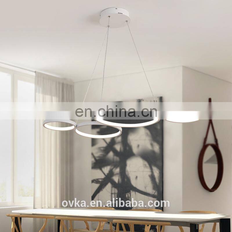 Creative circle stitching chandelier coffee shop pendent light