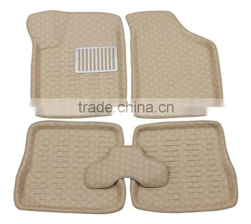 Wearproof leather 3D car carpet