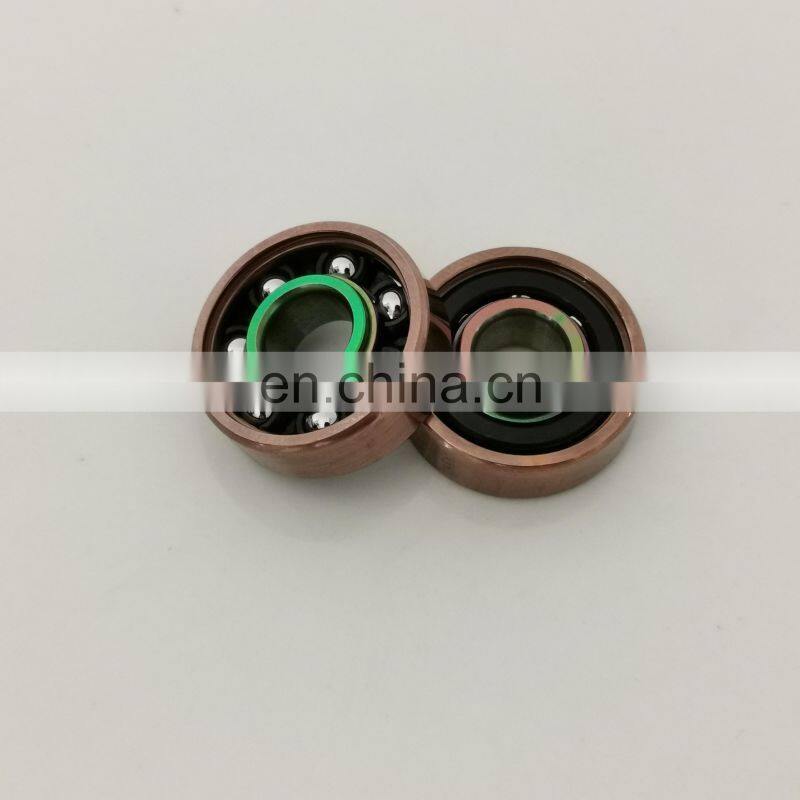 Free Sample High Quality High Rpm Mixed Color RoseGold-Colorful Titanium Miniature Deep Groove Ball Bearings for skate