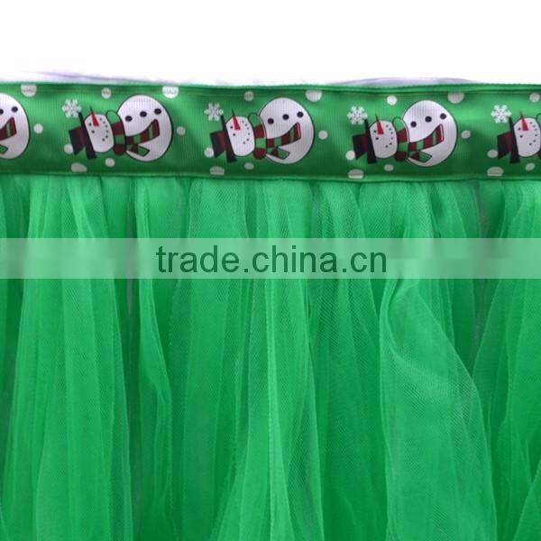 Home Decoration Tutu Tulle Table Skirt Cover Green SD103