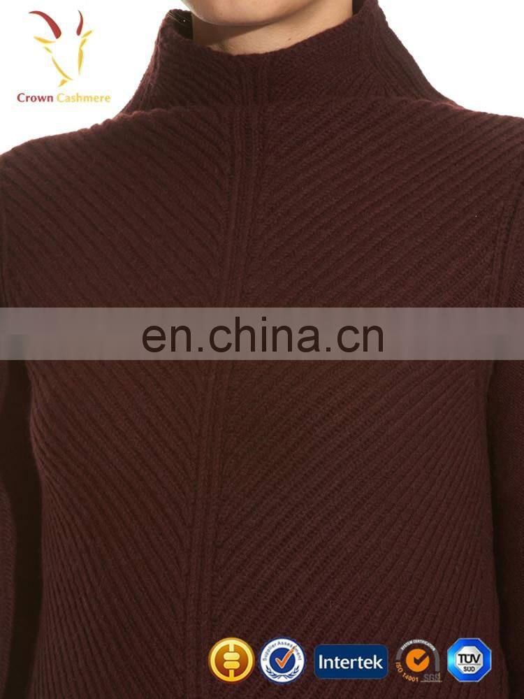 High Neck Ladies Long Pullover Sweater