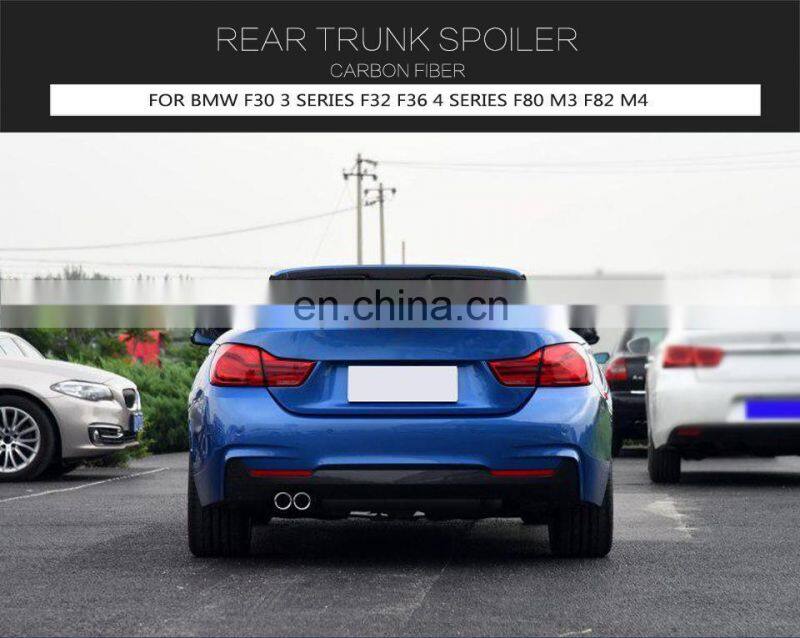 Carbon Fiber Rear Trunk Spoiler for BMW F30 F32 F36 F80 M3 F82 M4 2012-2019