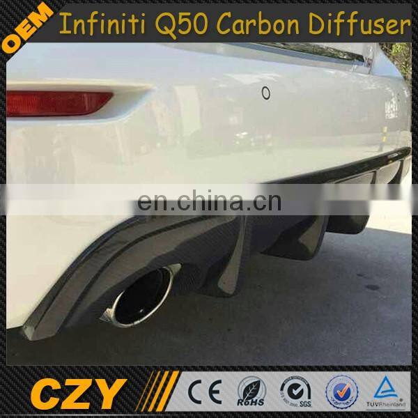 For Infiniti Q50 Q50S Carbon Fiber Rear Trunk Wing Spoiler 2013-2019