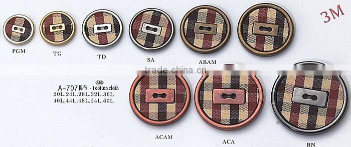 2holes round fashion fabric covered button