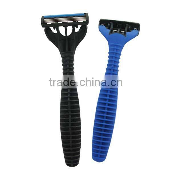 rubber handle twin blade razor