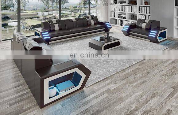 Modern LED light living room sofa Modern design set furniture sectional Sofa