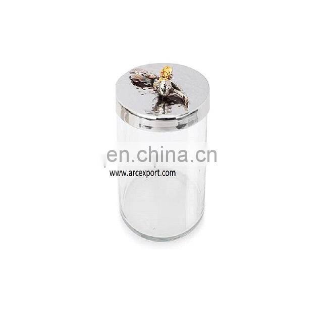Luxury Lilly Lid Metal & Glass Canister