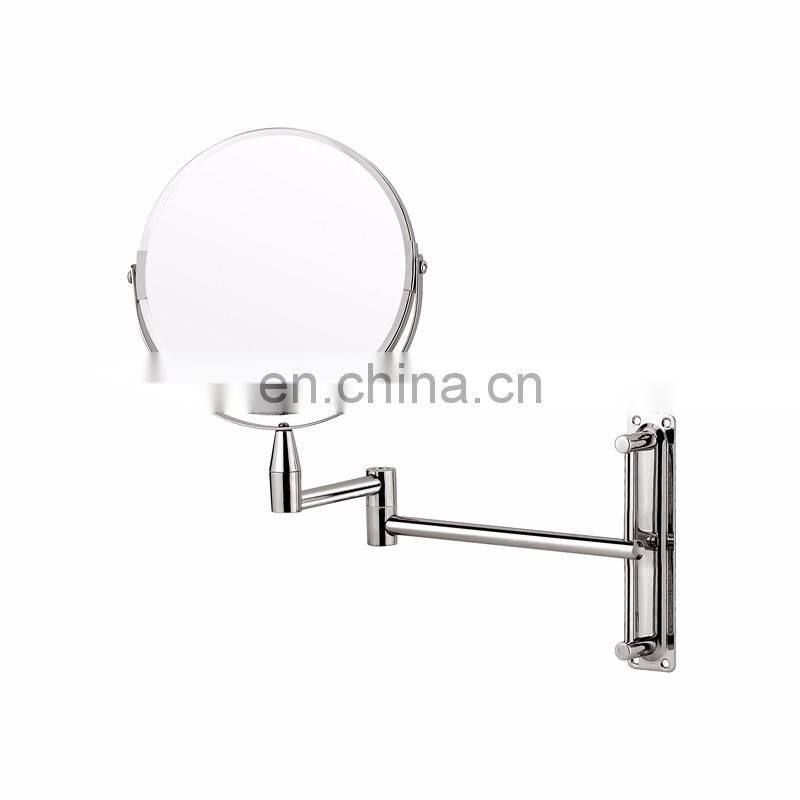 wall mounted extended folding double side bathroom makeup mirror