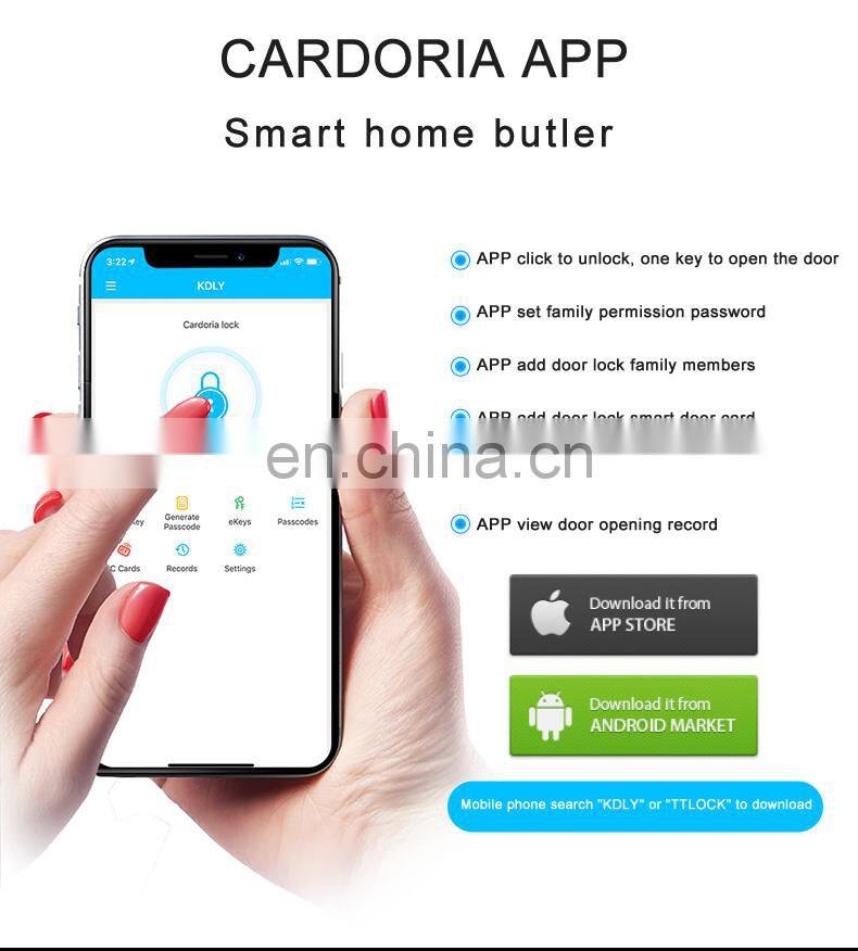 Encrypted Hot Sell Card Home Security Finger Print Biometric Fingerprint Door Locks Door Lock Smart Locks