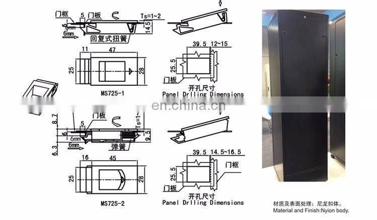 Factory Price Good Quality MS725 Hengchieh Grey / Black Plastic Industry Cabinet Lock
