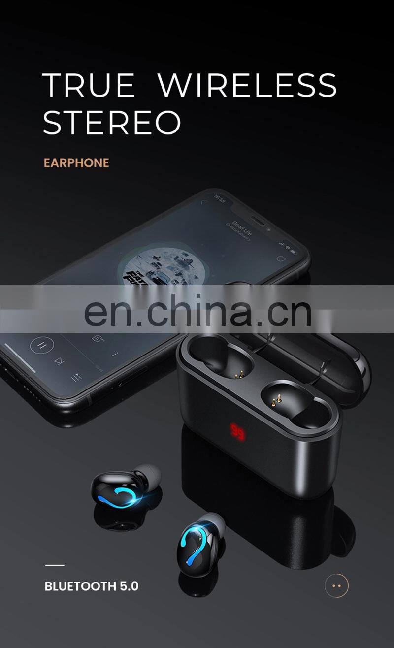 Q32 tws 5.0 noise cancelling waterproof tws wireless earbuds 1500mah power bank earphone