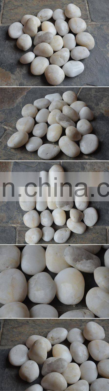 white pebble cheap/colored gravel/white pebble for garden prices