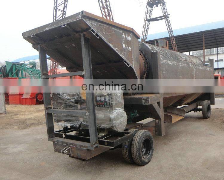Mobile screw diamond trommel screening plant 75 t/h popular in Ghana Australia Bolivia Brazil