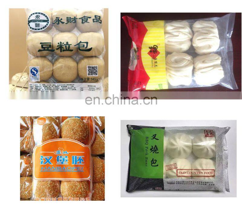 Automatic Feeding, Grouping and Flow Wrapping of BUN Bread Hamburger Packing Machine Line