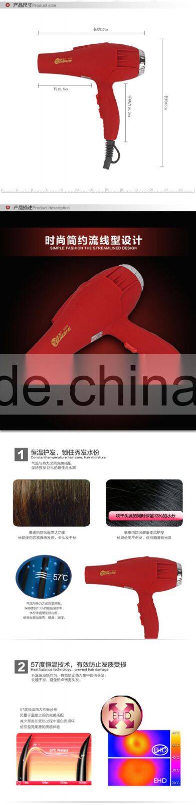 Factory Price for Red Blow Dryer Rubber Coated Hair Dryer