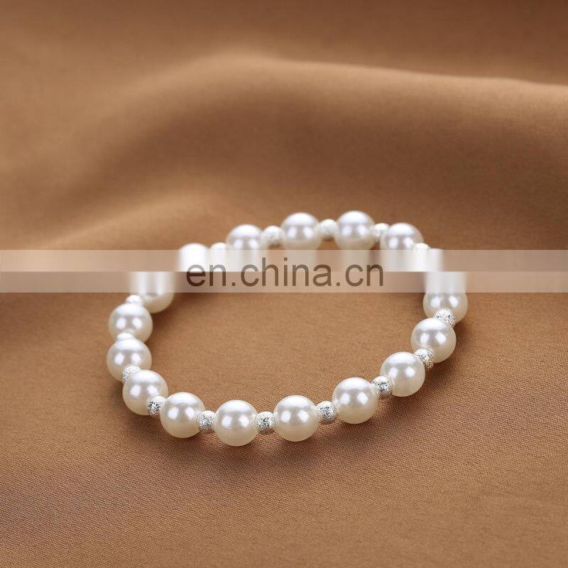 2022 New Imitation Pearls couple Bracelet Men Fashion Handmade Toggle Clasp Bead Bracelet For Men Jewelry Gift