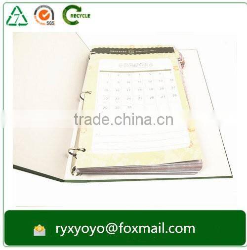wholesale loose-leaf paper printed 3 ring binder for catalog