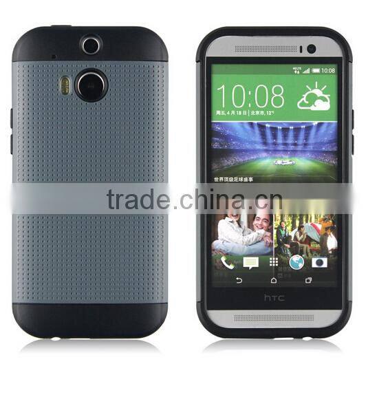 2015 China Factory Newest Tough Slim Armor Case Shockproof for HTC M8 case Cover back case