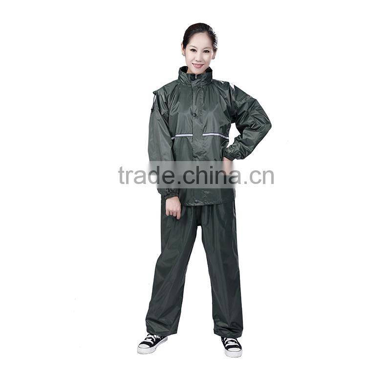 customized raincoat high visible reflective tape waterproof breathable raincoat rainsuit with pant
