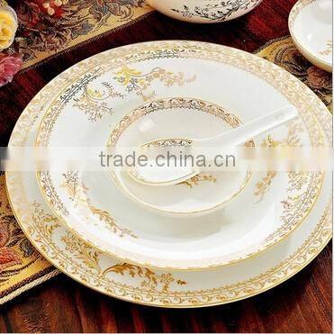 56 pcs handmade new design ceramic and porcelain dinner plate set