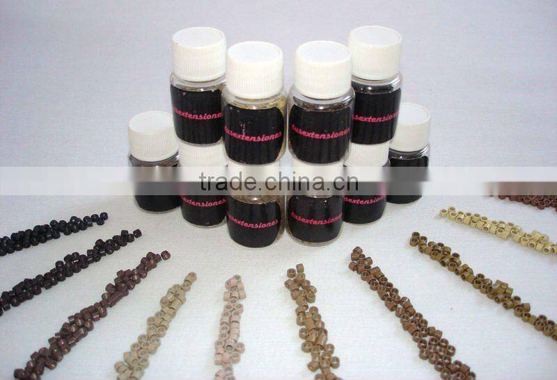 Hair extension tools copper silicone micro ring many colors