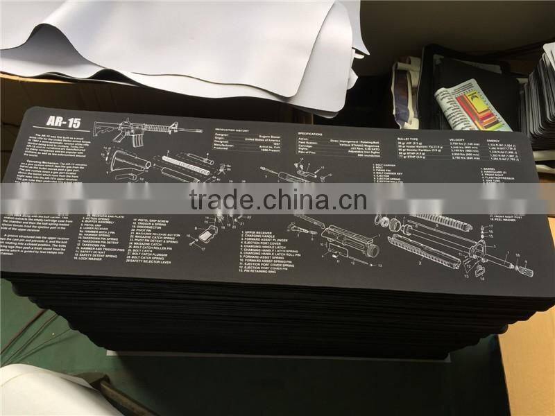 2016 new gun design custom AR-15,AK47,Glcok,1911 gun cleaning mat