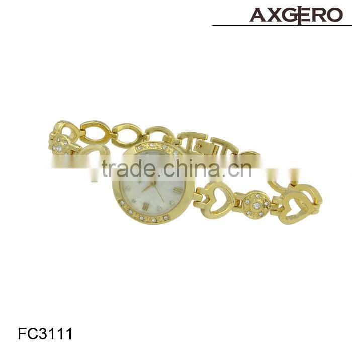 2015 new fashion lady dress bracelet wrist watch, watch women with pearl dial