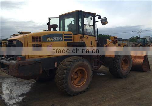 used Komatsu WA320 wheel loader, Japan made WA320-5 new model loader for sale