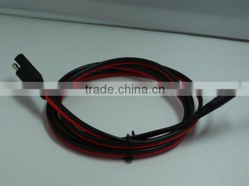 black /red twins wire two end molding SAE 4.57plug Male Female Power Cable