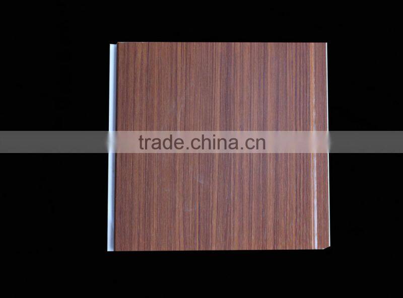 wooden grain design bathroom design laminated pvc ceiling panel for decorative interior wall made in china