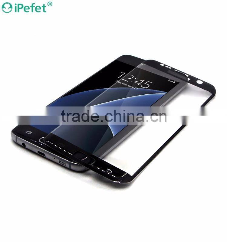 High Quality Curved Full Protector Anti-Fingerprint Tempered Glass Screen Protector For Samsung Galaxy S7 Edge