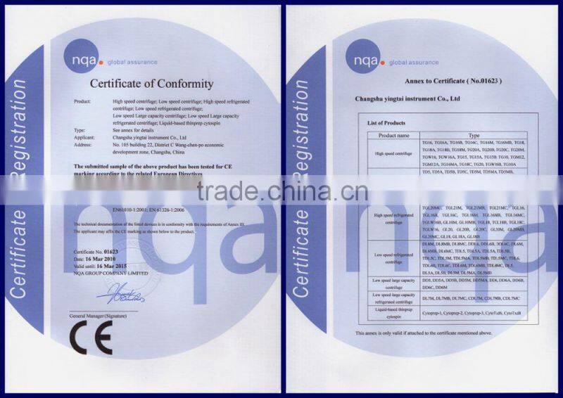 TD5 Laboratory centrifuge or medical centrifuge with Kahn tube