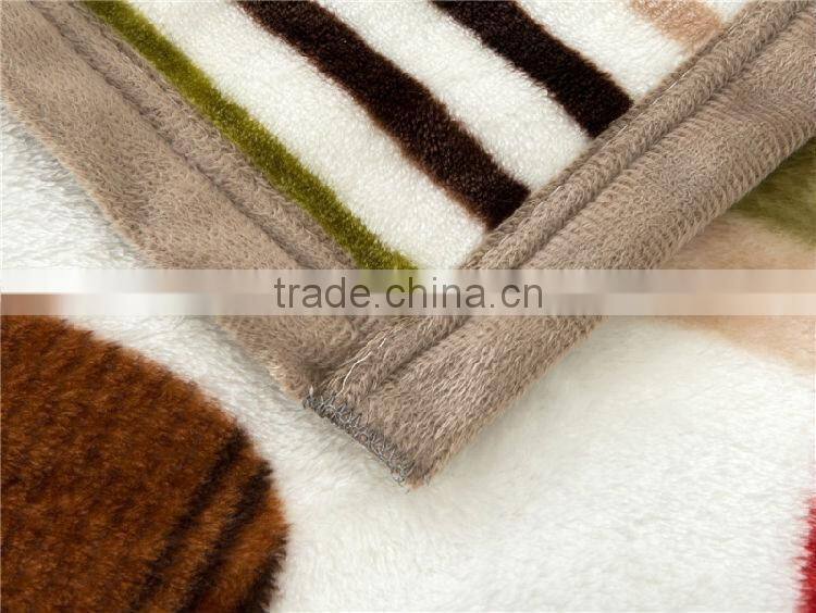 Chinese factory price soft feel 100% polyester coming home blanket