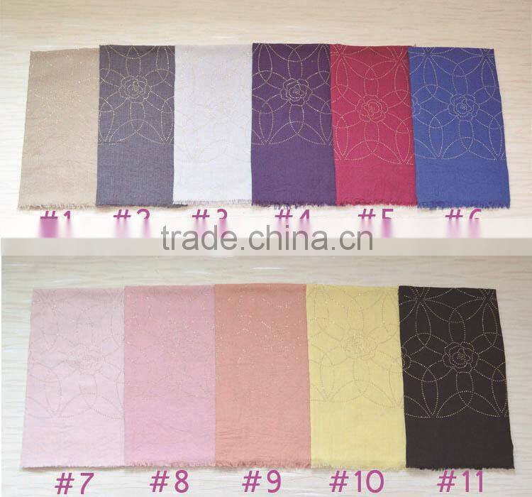 Cutom Beaded Flower Pattern Muslim Khimar Hijab